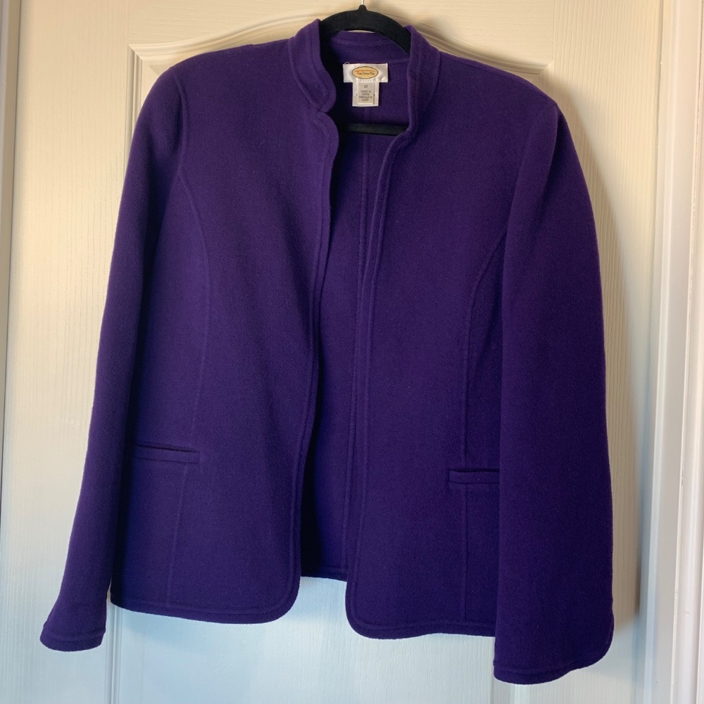 Talbots Classic Wool Open Blazer – Mauve | Size 12‎